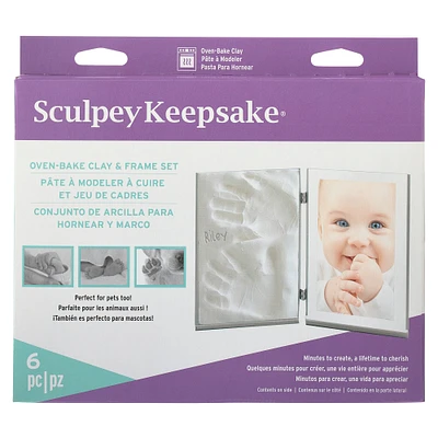 6 Pack: Sculpey® Keepsake® Oven-Bake Clay & Frame Set