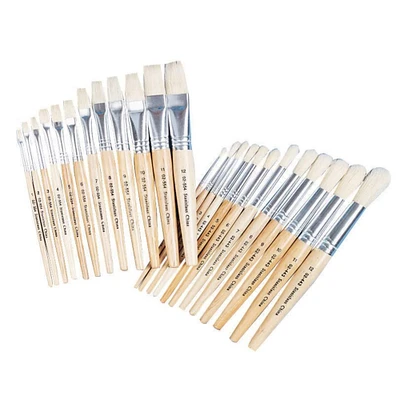 S&S® Worldwide White Bristle School Brush Pack
