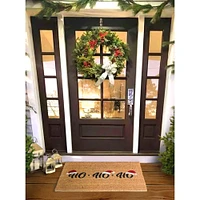 RugSmith Red Machine Tufted Ho Ho Ho Doormat