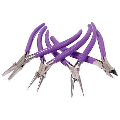 The Beadsmith® 4 Piece Purple Pliers Set