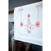 Vervaco Christmas Trees Stamped Table Runner Cross Stitch Kit