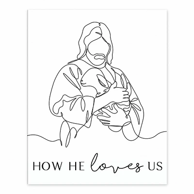 How He Loves Us  Lamb 8" x 10" Tabletop Canvas