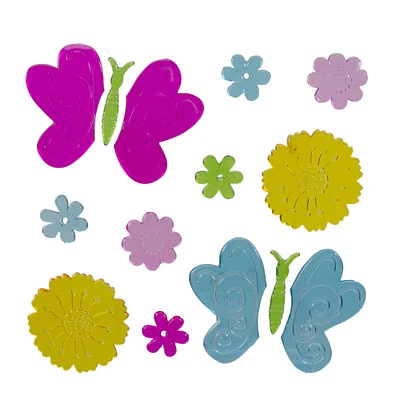 Butterflies & Flowers Spring Gel Window Clings