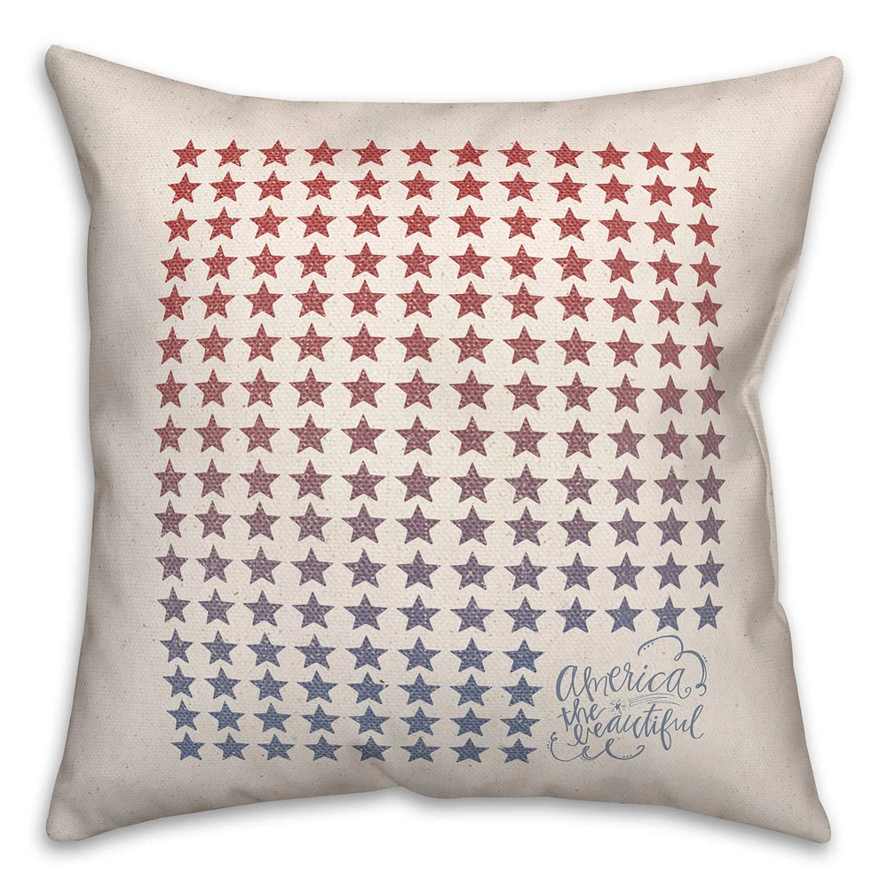 Gradient Stars Throw Pillow