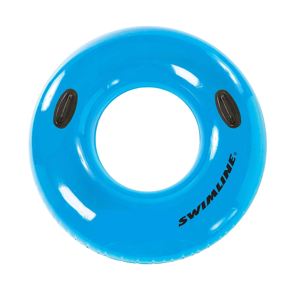 Swimline 48" Blue Pool & Water Park Style Inflatable Ring with Handles