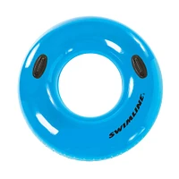 Swimline 48" Blue Pool & Water Park Style Inflatable Ring with Handles