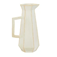 White Ceramic Modern Vase, 9" x 14"
