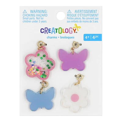 12 Pack: Butterfly & Flower Charm Set by Creatology™