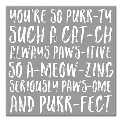 You're so Purr-fect Canvas Wall Art