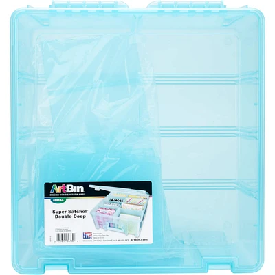 ArtBin® Aqua Mist Super Satchel™ Double Deep Storage Bin with Dividers