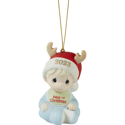 Precious Moments 3" Baby’s First Christmas 2023 Boy Ornament
