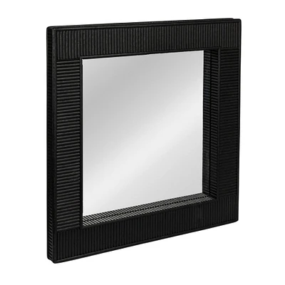 Hello Honey® 28" Black Bamboo Square Wall Mirror