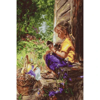 Luca-s On The Patio Counted Cross Stitch Kit