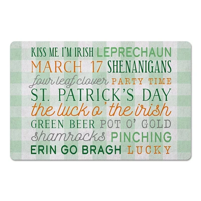 St Pat Words Floor Mat 27" x 18" Floor Mat