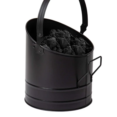 Mind Reader Large Fireplace Bucket with Handle