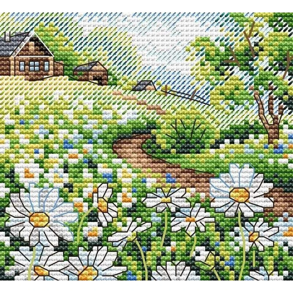 MP Studia Summer Flowers Cross Stitch Kit