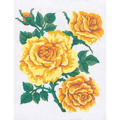 Collection D'Art Yellow Roses Stamped Needlepoint Kit