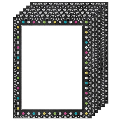 Teacher Created Resources Chalkboard Brights Computer Paper, 6 packs of 50
