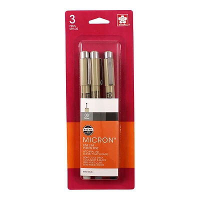 12 Packs: 3 ct. (36 total) Pigma® Micron™ Black & Gray Fine Line Pens