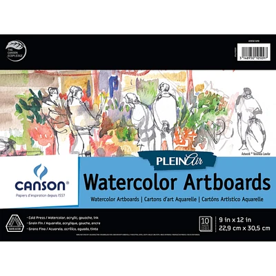 6 Pack: Canson® Plein Air Watercolor Artboard Pad, 9" x 12"