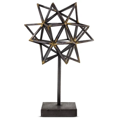 15" Rustic Metal Star Figurine on Stand