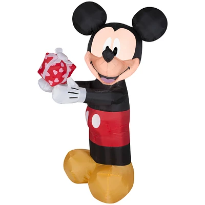 3.5ft. Airblown® Inflatable Valentine's Day Mickey Mouse with Present