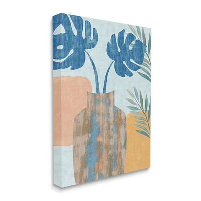 Stupell Industries Tropical Monstera Western Abstract Orange Blue Canvas Wall Art