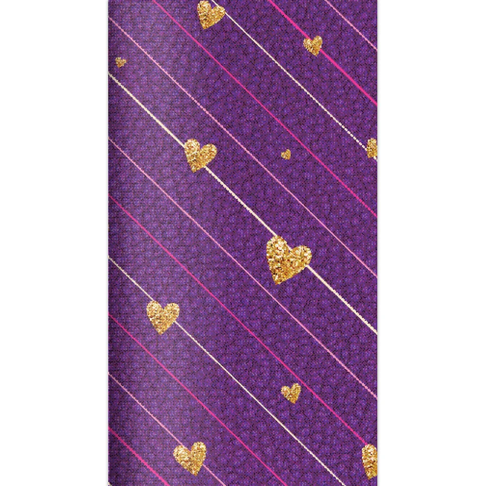 TF Publishing Violet & Gold Hearts Jotter