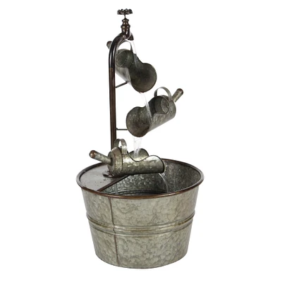 28" Gray Iron Farmhouse Fountain