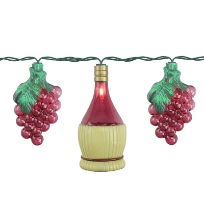 10ct. Purple Grape & Wine Bottle Novelty Christmas String Lights