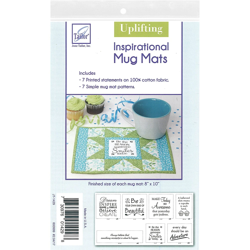 June Tailor® Uplifting Inspirational Mug Mats Kit