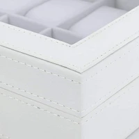 Daisy White Dozen Leather Watch Box