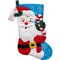 Bucilla® Hello Santa 18" Felt Stocking Applique Kit