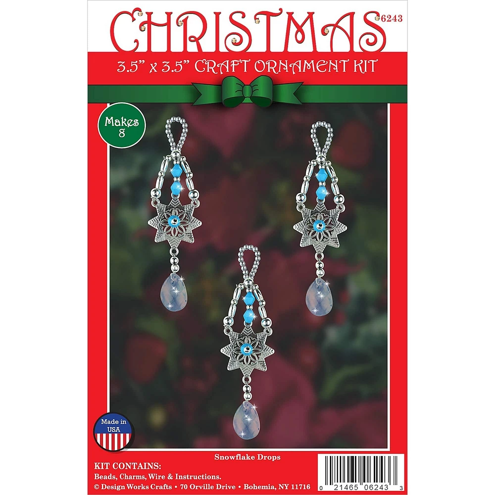 Design Works™ 8ct. Snowflake Drop Beaded Ornament Kit