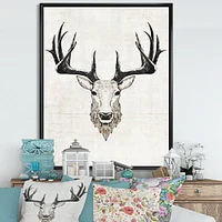 Designart - Deer Wild and Beautiful VII - Farmhouse Framed Canvas Wall Art Print