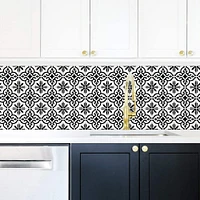 RoomMates Ornate Tile Backsplash Peel & Stick Giant Wall Decals