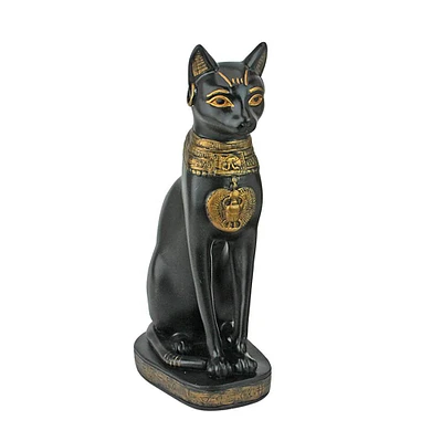 Design Toscano 8" Egyptian Cat Goddess Bastet with Earrings Statue