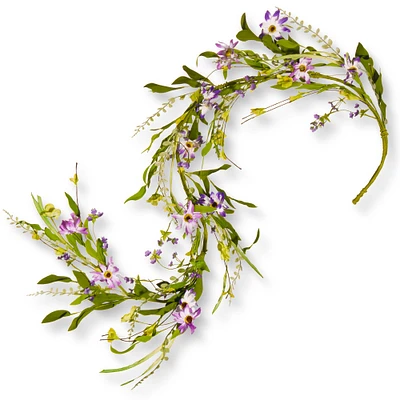 5ft. Spring Purple Flower Garland