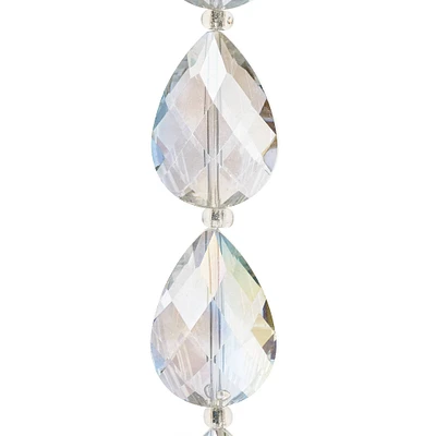 Crystal Glass Teardrop Beads, 25mm by Bead Landing™