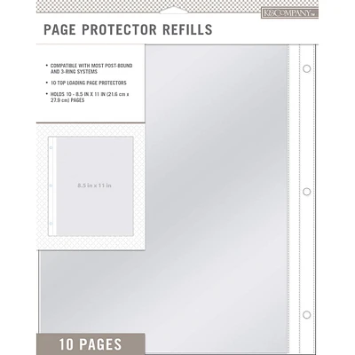 K & Company 8.5" x 11" Page Protector Refill Pages