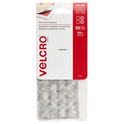 12 Packs: 56 ct. (672 total) VELCRO® Brand Thin Clear Fasteners