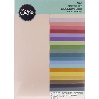 Sizzix® Multi-Color Textured Cardstock, 80 Sheets