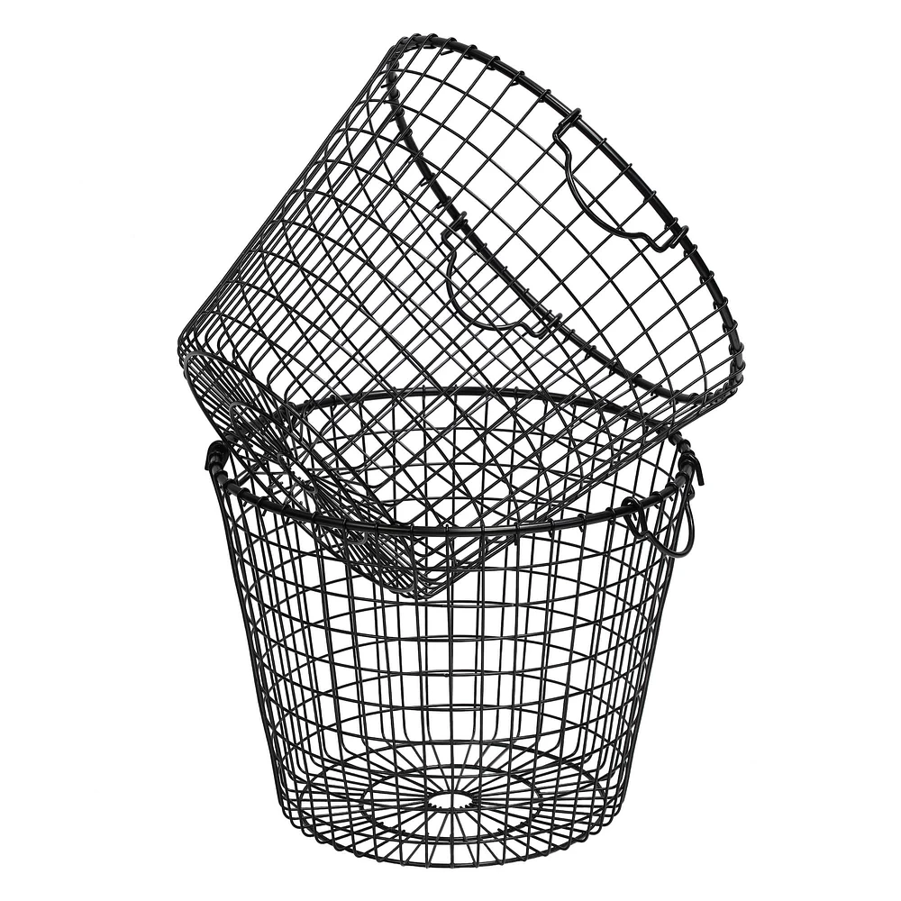 14" Stackable Metal Storage Baskets, 2ct.