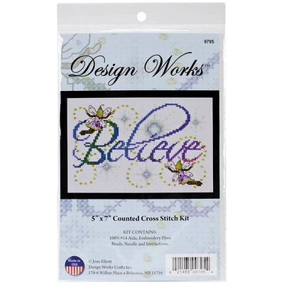 Design Works™ Believe Counted Cross Stitch Kit