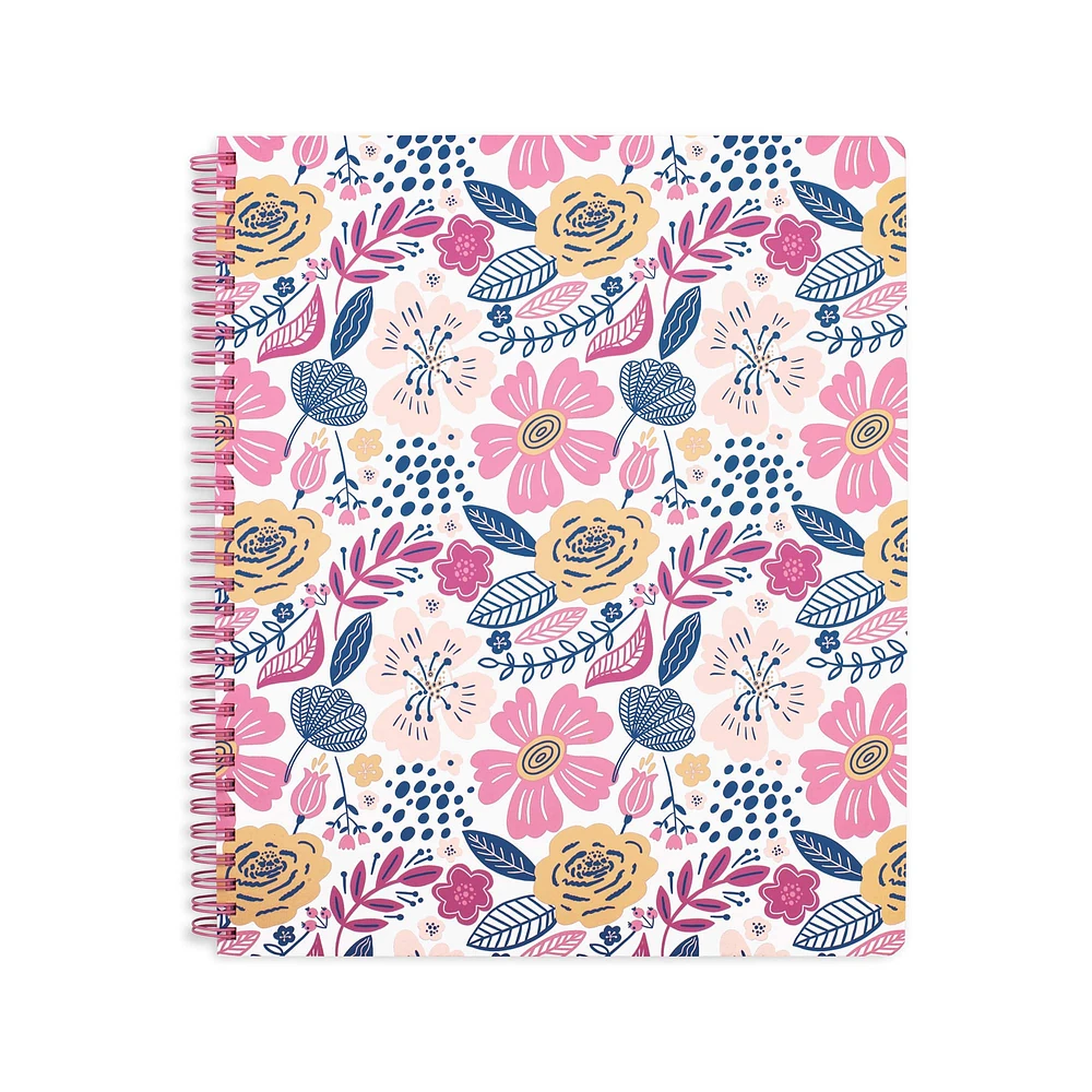 Steel Mill & Co.® Mosaic Floral Large Spiral Notebook