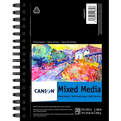 12 Pack: Canson® Artist Series Mix Media Pad, 5.5" x 8.5"
