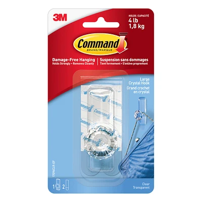 Command™ Clear Crystal Hooks