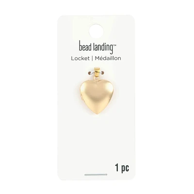 12 Pack: Gold Heart Locket by Bead Landing™