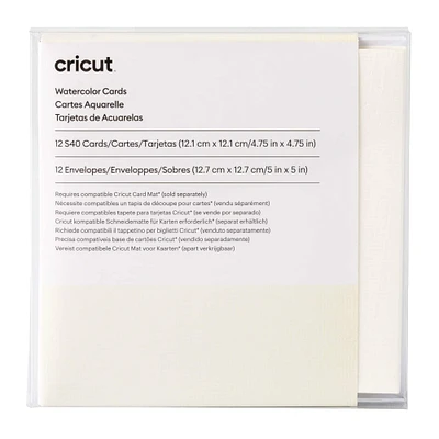 Cricut® S40 Watercolor Cards, Ivory