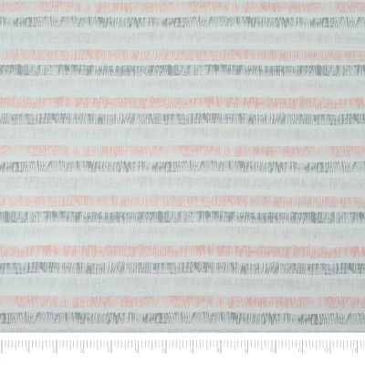 SINGER Pink & Gray Stripe Cotton Fabric